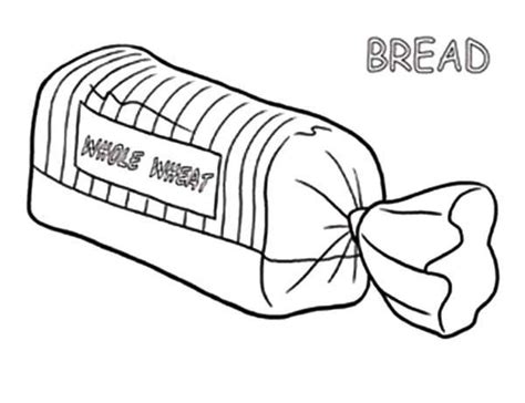 Loaf Of Bread Coloring Pages | Coloring pages, Food coloring pages ...