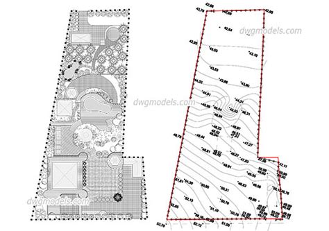 Landscaping dwg models, free download