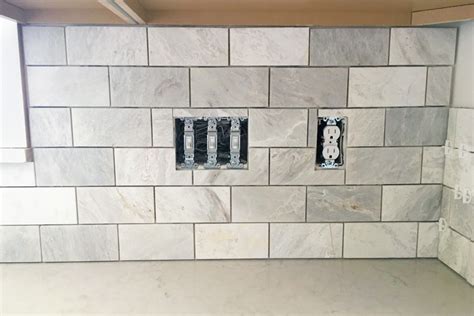 DIY- How to Install a Marble Subway Tile Backsplash, tiling tips ...