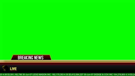 Breaking News Banner - Green Screen Animation | Greenscreen, Green ...