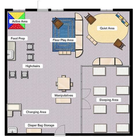 Classroom Floorplanner | Infant classroom, Preschool classroom layout ...