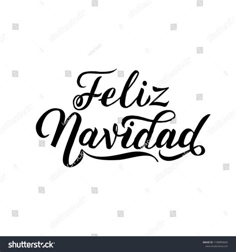 Feliz Navidad Hand Lettering Text Greeting Stock Vector (Royalty Free ...