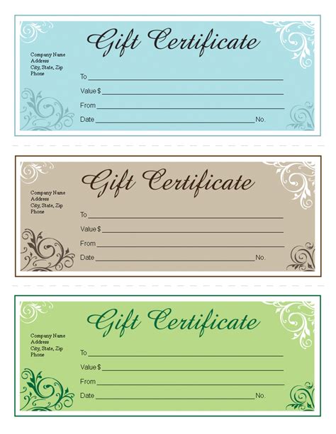 Gift Certificate Free Printable Template - Free Printable Certificate