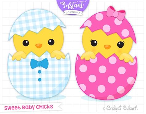 Chick clipart chick clip art Easter chicks clip art he or | Etsy