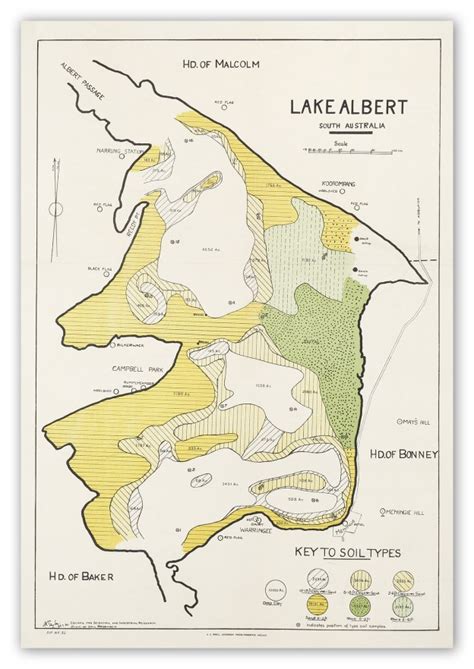 Lake Albert South Australia - Antique Print Map Room