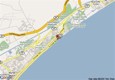 Map of Sand Dunes Hotel, Myrtle Beach