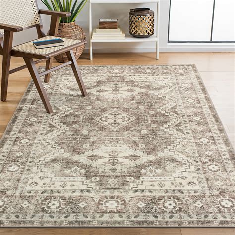 Rugland 8x10 Area Rugs – Stain Resistant Washable Rug, Anti Slip ...