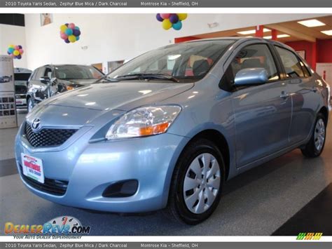 2010 Toyota Yaris Sedan Zephyr Blue Mica / Dark Charcoal Photo #2 ...