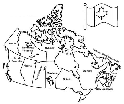 Free Printable Printable Map of Canada coloring page - Download, Print ...