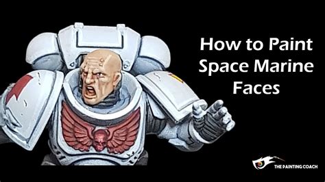 How to Paint Space Marine Faces Fast - YouTube