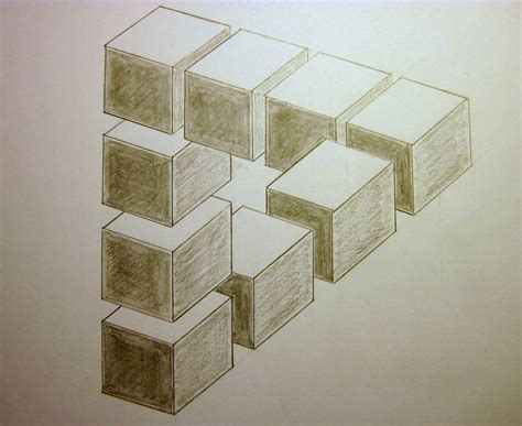 Optical Illusion done in pencil op paper ( HB ) Based on work of the ...