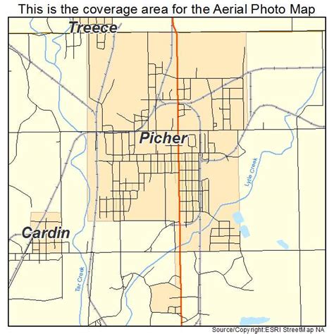 Aerial Photography Map of Picher, OK Oklahoma