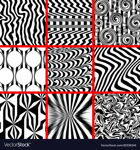 High contrast black and white background set Vector Image