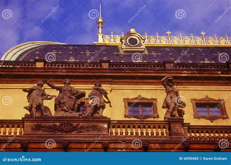 The National Theatre in Prague Stock Photo - Image of drama, cultural ...