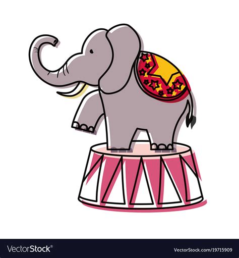 Cartoon circus animals design Royalty Free Vector Image