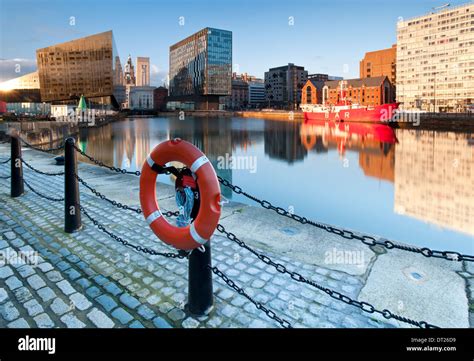 Mann Island Apartments, Planet Bar Lightship & Waterfront Buildings ...