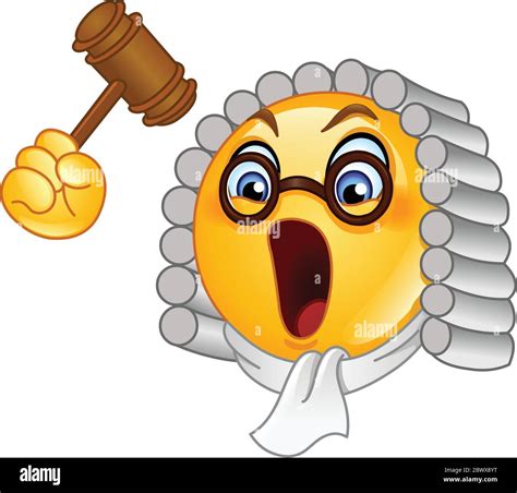 Cartoon emoticon emoji judge character Stock Vector Images - Alamy