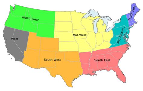 Regions of the United States - Studying in US - a Guide about Studying ...