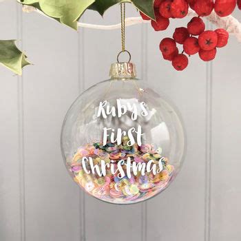 Baby's First Christmas Personalised Bauble By Pink Pineapple Home ...