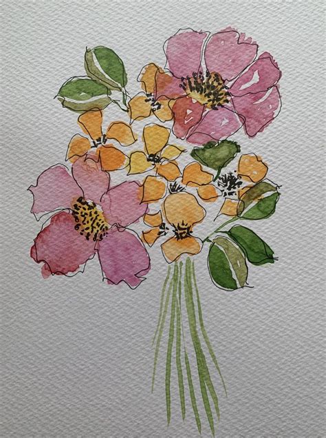 Watercolor Flower Art Painting