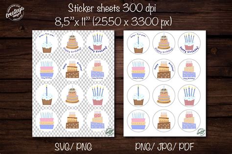 Stickers Svg Files for Cricut Printable Planner Sticker Sheet - Etsy