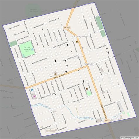 Map of Frackville borough