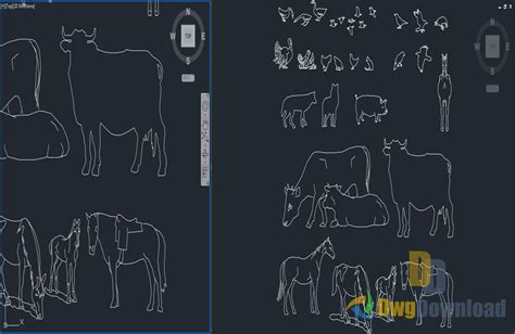 Animals Cads Blocks Set Dwg Download » DwgDownload.Com