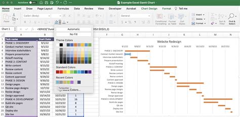 Gannt Chart Excel Template