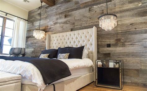 Master Bedroom Grey Wood Accent Wall Bedroom – BESTHOMISH