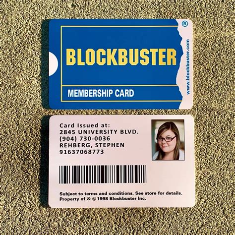 Blockbuster Membership Card - Customizable Details with name or photo ...