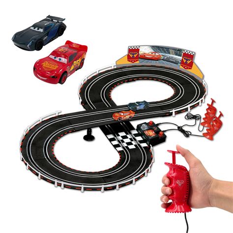 Nuit Slot Car Racing Track Sets Lightning McQueen Toys Including 2 Slot ...