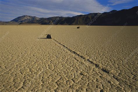 Moving Rocks on Racetrack Playa - Stock Image - C012/0558 - Science ...