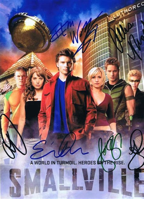 Smallville Season 7 - Full Cast Photo - 6 Signatures - CW - DC Comics ...