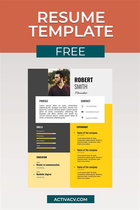 Free Resume Template in Google Slides | Resume CV template