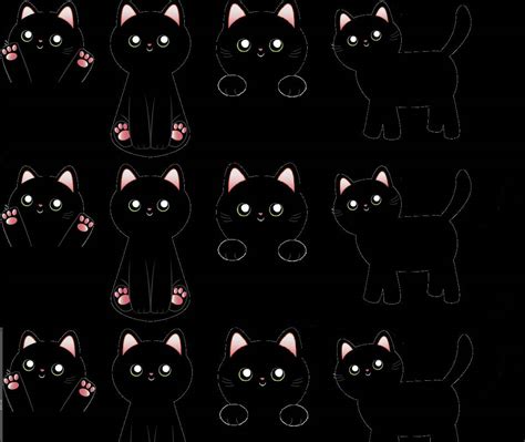 Kawaii Black Cat Wallpapers - Top Free Kawaii Black Cat Backgrounds ...