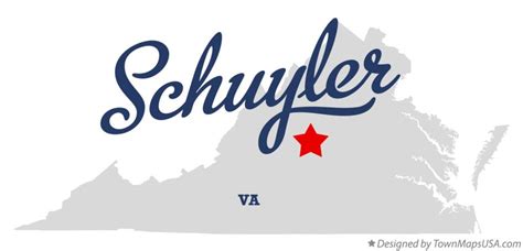 Map of Schuyler, VA, Virginia