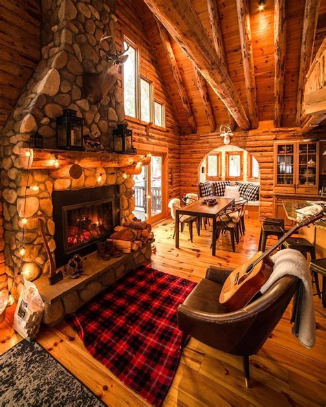 #cozy #winter #fall #guitar #fireplace #cabin #cozycabin #cottage # ...