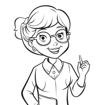 Desenho De Professor Para Colorir PNG Images | Vetores E Arquivos PSD ...