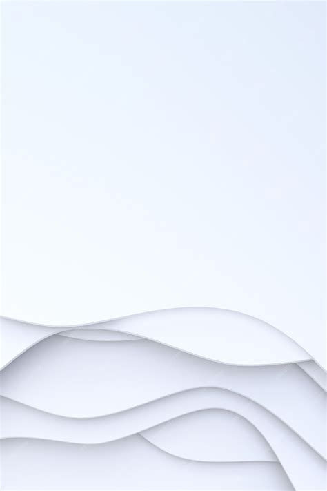 Premium Photo | 3D Rendering, Abstract white paper cut art background ...