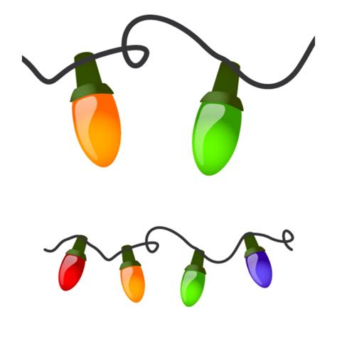 Light Vector String Christmas Lights On A String - Clip Art Library