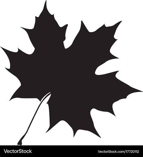 Isolated fall leaf silhouette Royalty Free Vector Image