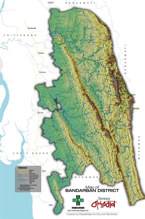 Map of Bandarban District, Bangladesh | Map, Chittagong, Save