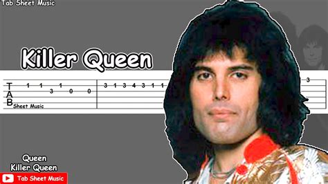 Queen - Killer Queen Guitar Tutorial - Tab Sheet Music