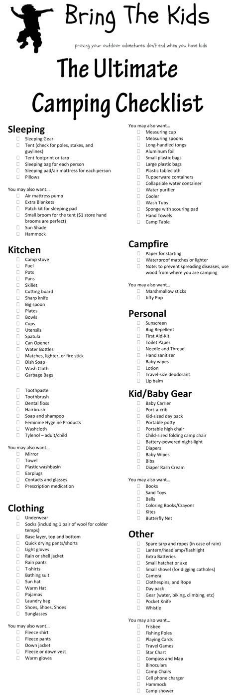 Camping Checklist Pictures, Photos, and Images for Facebook, Tumblr ...