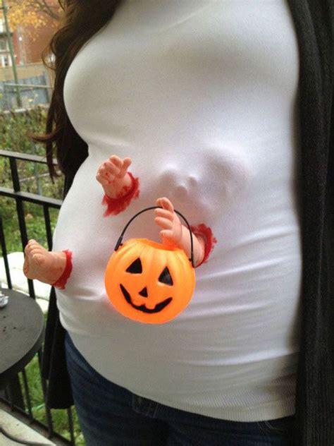 Zombie Baby Costume | Creepy halloween costumes, Pregnant halloween ...