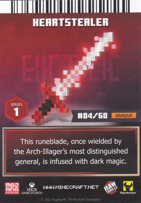 Minecraft Dungeons Arcade Series 1 Card 04 Melee: Heartstealer – Arcade ...