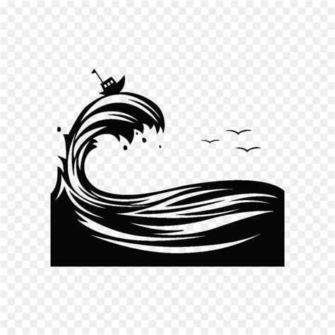 Silhouette, Wind Wave, Wave, Computer Wallpaper, Monochrome - Waves ...