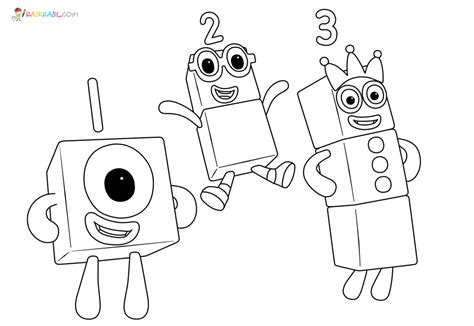 Numberblocks 17 Coloring Pages