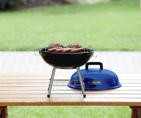 BBQ Pro 14" Tabletop Charcoal Grill - Blue