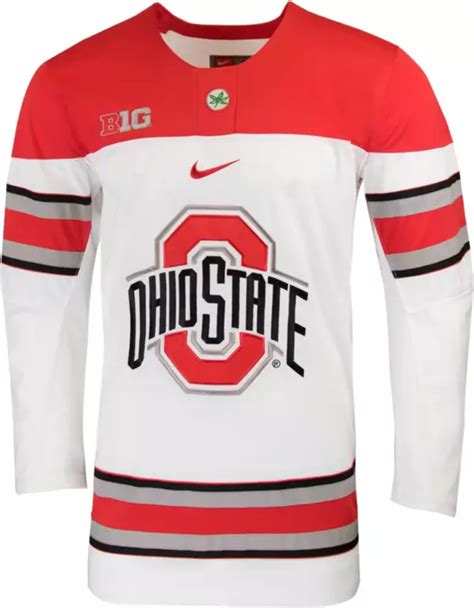 Nike Men's Ohio State Buckeyes Replica Hockey White Jersey | Dick's ...